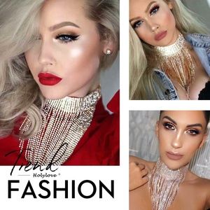 Y2K Diamond Statement Necklace 🌟 Luxury Choker 🌟 Lab Diamond Fringe🌟 NWT